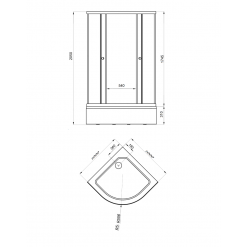 Душевая дверь Triton Полосы 100*100 В