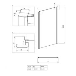 Душевая стенка Deante Cynia KTC 031S, 90 см