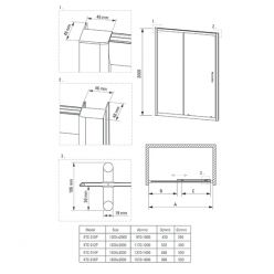 Душевая дверь Deante Cynia KTC 016P, 160 см стекло прозрачное, профиль хром