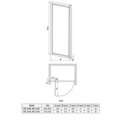 Душевая дверь Deante Flex KTL 011D, 90 см стекло прозрачное, профиль хром