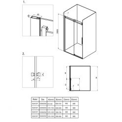 Душевая дверь Deante Hiacynt KQH 014P, 140 см стекло прозрачное профиль хром