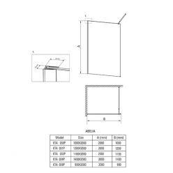 Душевая стенка Deante Abelia Walk-In KTA 030P, 100 см стекло прозрачное фурнитура хром