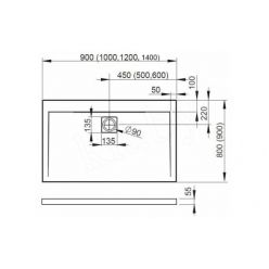 Душевой поддон Radaway Argos D 90x80 4ADN89-02