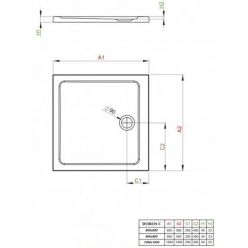 Душевой поддон Radaway Doros C 90x90 SDRC9090-01