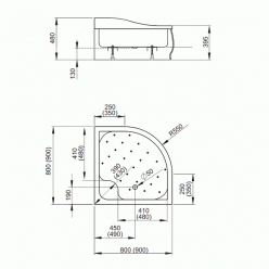 Душевой поддон Radaway Korfu A 90x90 4S99400-03