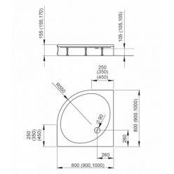 Душевой поддон Radaway Patmos A 80x80 4S88155-03