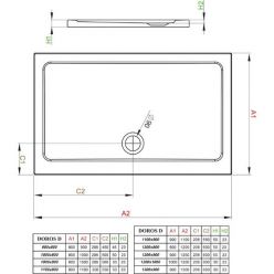 Душевой поддон Radaway Doros Plus D 100x90 SDRPD1090-01