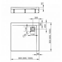 Душевой поддон Radaway Argos C 90x90 на ножках 4ACN99-02