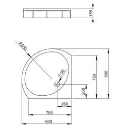 Душевой поддон Radaway Patmos B 90x90 4T99155-03