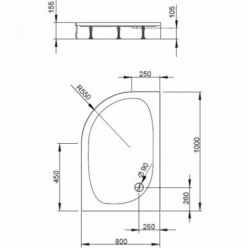 Душевой поддон Radaway Patmos E 120x90 правый 4P91217-03R