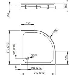 Душевой поддон Radaway Rodos A Compact 90x90 4P99155-03