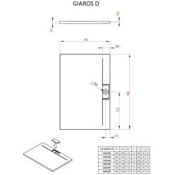 Душевой поддон Radaway Giaros D 90x80 M3GRD9080