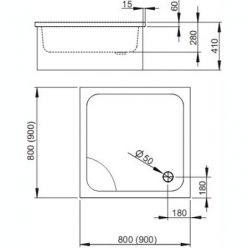 Душевой поддон Radaway Naxos C 80x80 SNC8841-28