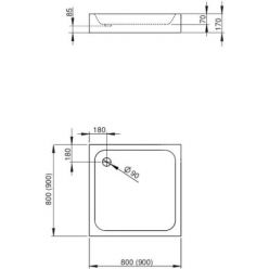 Душевой поддон Radaway Siros C Compact 80x80 SBC8817-2