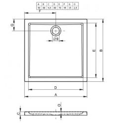 Душевой поддон RIHO ZURICH 272 прямоугольный 100x80, DA7200500000000