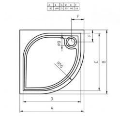 Душевой поддон Riho Kolping 90x90, DB1400500000000