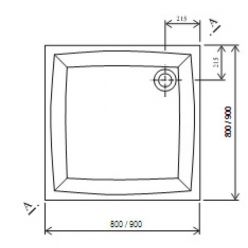 Душевой поддон Ravak Perseus LA 80x80 A024401210