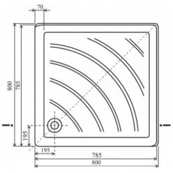 Душевой поддон Ravak Angela PU 80x80 A004401120