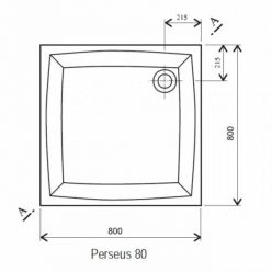 Душевой поддон Ravak Perseus PP 80x80 A024401510