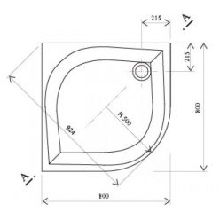 Душевой поддон Ravak Elipso EX 80x80 A224401310