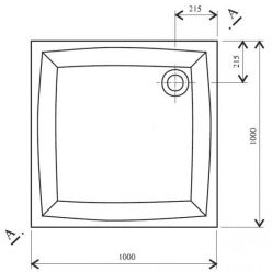 Душевой поддон Ravak Perseus LA 90x90 A027701210