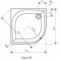 Душевой поддон Ravak Elipso PAN 80x80 A224401410