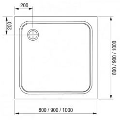 Душевой поддон Ravak Perseus Pro Chrome 80x80 XA044401010