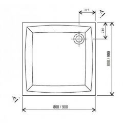 Душевой поддон Ravak Perseus EX 80x80 A024401310