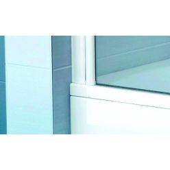 Шторка для ванны Ravak Supernova AVDP3 -170 белая + рейн 40VV010241 раздвижная пластиковая