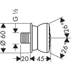 Боковая форсунка шарнирная Hansgrohe Bodyvette 28466000