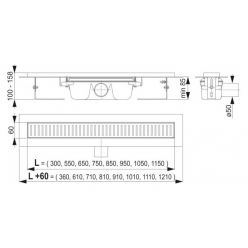 Душевой лоток AlcaPlast APZ1S-1150 с опорами