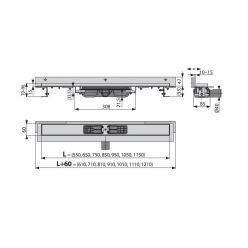 Душевой лоток AlcaPlast Low APZ104-850 с регулируемым краем к стене