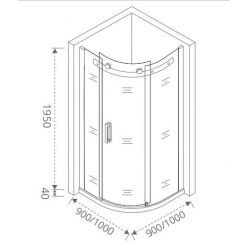 Душевой уголок GoodDoor Galaxy R-90-C-CH