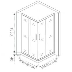 Душевой уголок GoodDoor LATTE CR-80-C-WE