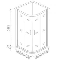 Душевой уголок GoodDoor LATTE R-80-C-WE