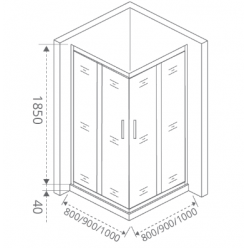 Душевой уголок GoodDoor LATTE CR-80-G-WE