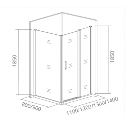 Душевой уголок GoodDoor LATTE WTW-110-G-WE + SP-80-G-WE