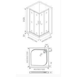 Душевой уголок GoodDoor INFINITY CR-80-C-CH