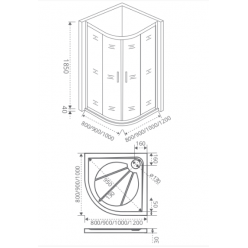 Душевой уголок GoodDoor INFINITY R-80-C-CH