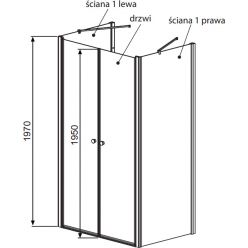 Душевой уголок Radaway Eos II DWD+2S 100x100 (3799402-01 + 3799412-01)