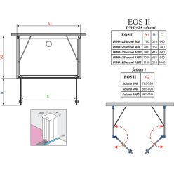 Душевой уголок Radaway Eos II DWD+2S 100x100 (3799402-01 + 3799412-01)