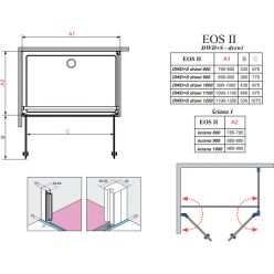 Душевой уголок Radaway Eos II DWD+S 100x100 (3799492-01 + 3799412-01)