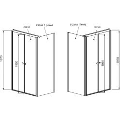 Душевой уголок Radaway Eos II DWD+S 100x80 (3799492-01 + 3799410-01)