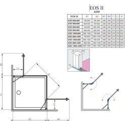 Душевой уголок Radaway Eos II KDD 100x100 (3799462-01L+3799462-01R)