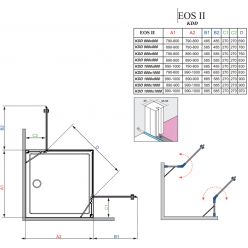 Душевой уголок Radaway Eos II KDD 80x80 (3799460-01L+3799460-01R)