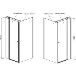 Душевой уголок Radaway Eos II KDJ 100Rx100 (13799422-01R + 13799432-01)