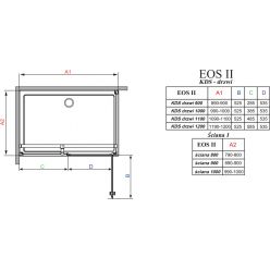 Душевой уголок Radaway Eos II KDS 100Rx100L (3799482-01R + 3799412-01L)