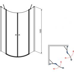 Душевой уголок Radaway Eos II PDD 100Lx100R (13799472-01L + 13799472-01R)