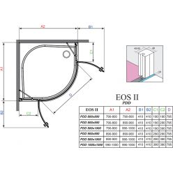 Душевой уголок Radaway Eos II PDD 100Lx80R (13799472-01L + 13799470-01R)