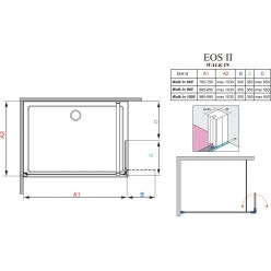 Душевой уголок Radaway Eos II Walk-in 80 3799500-01R